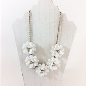J Crew flower statement necklace